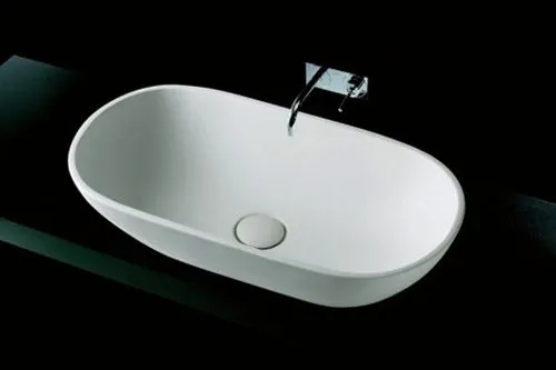 Toka Lite Justina Matte White Stone Basin - 600mm - STB12