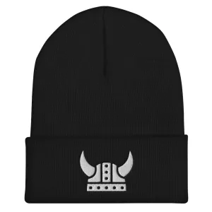 Viking Helmet Embroidered Beanie