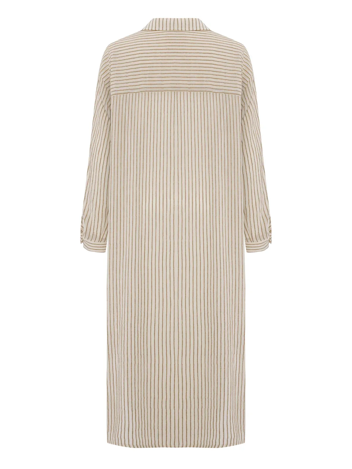 Voyage Shirt Dress Khaki Stripe
