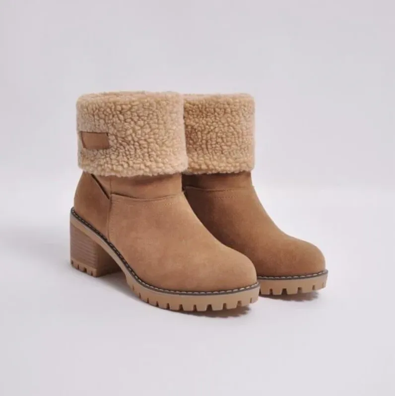 Warm lined women's boots for winter