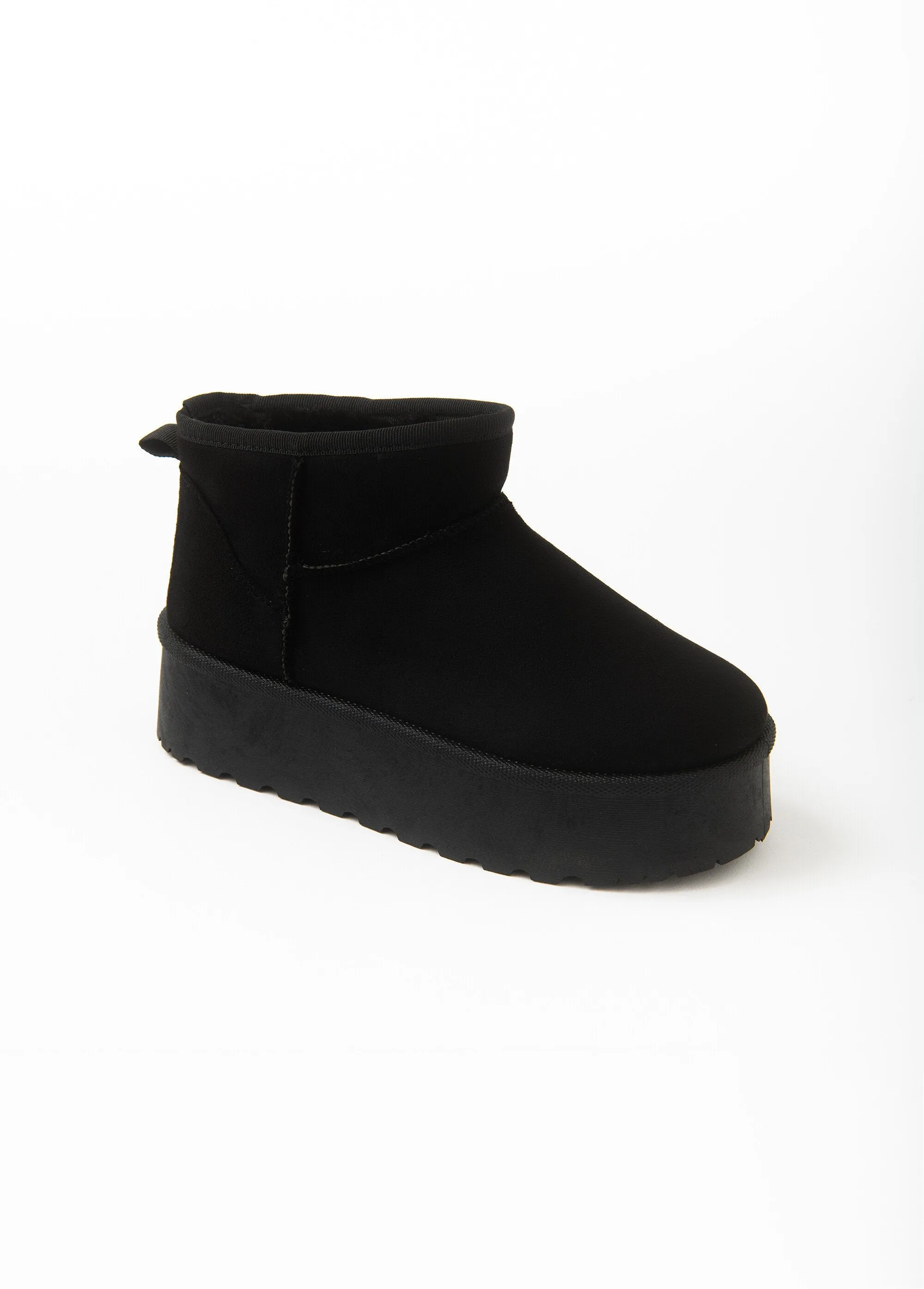 Warm suede-look lined boots