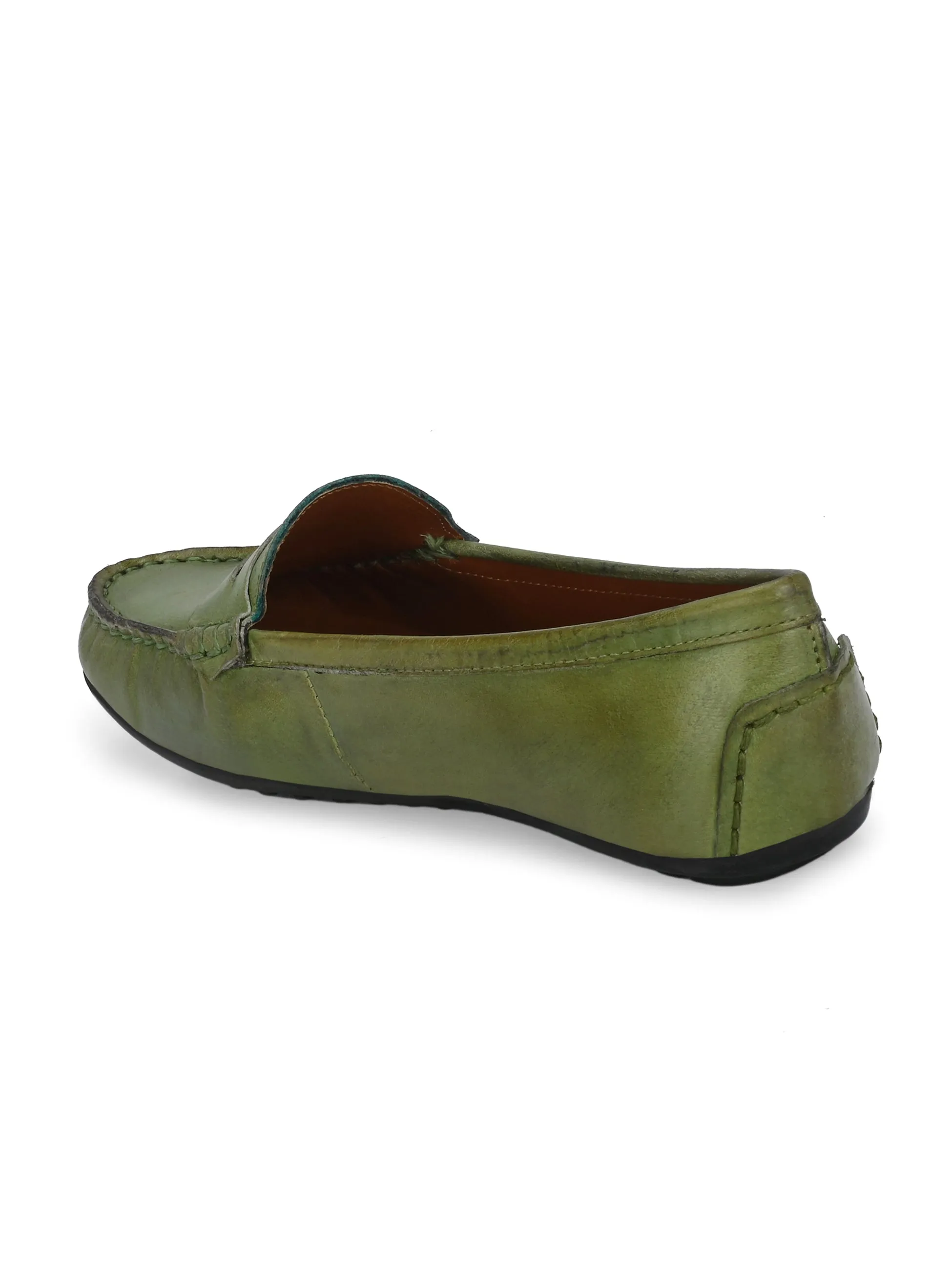 WOMEN LIGHT GREEN COLOUR MOCCASIN SHOE
