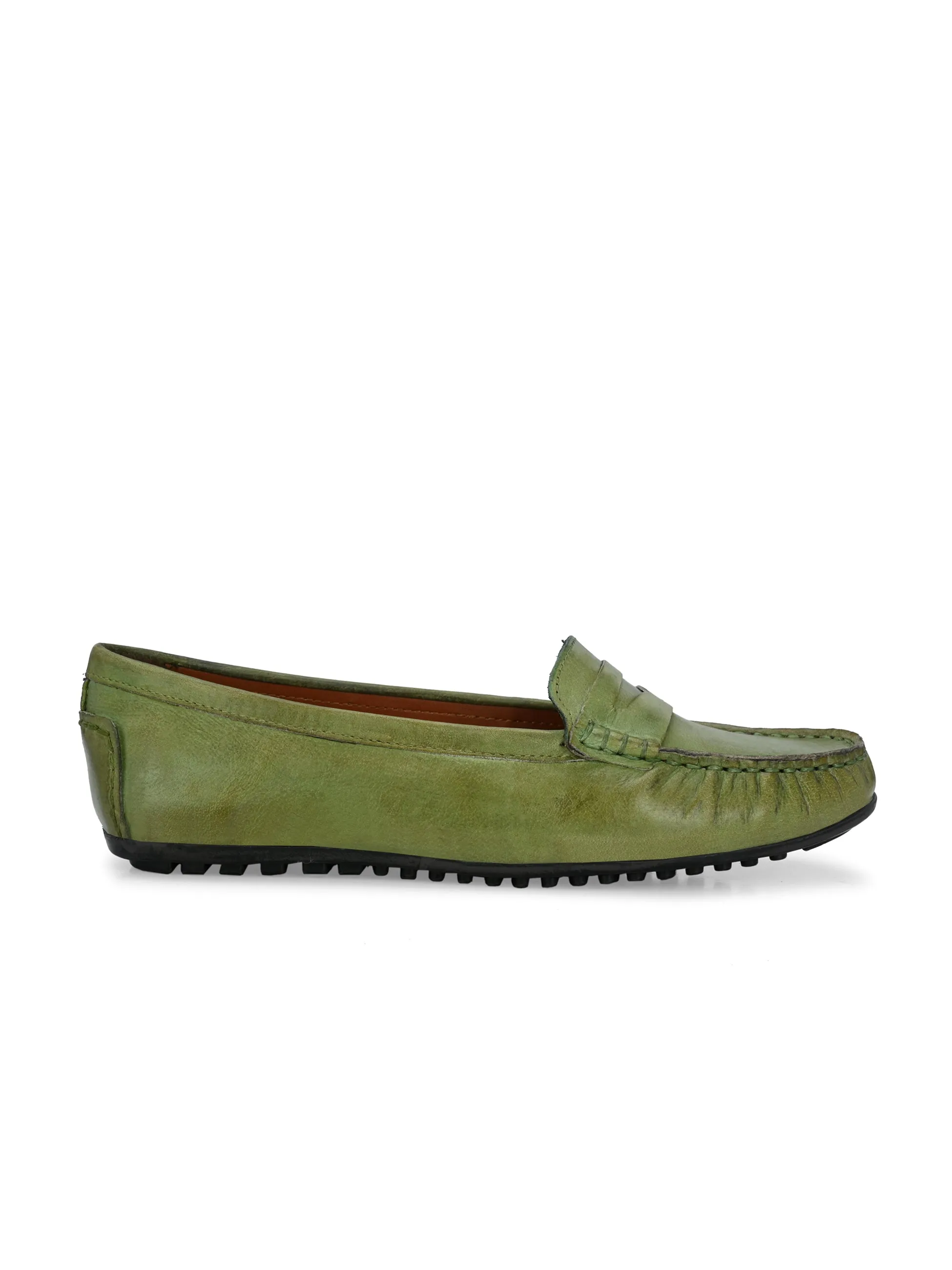 WOMEN LIGHT GREEN COLOUR MOCCASIN SHOE