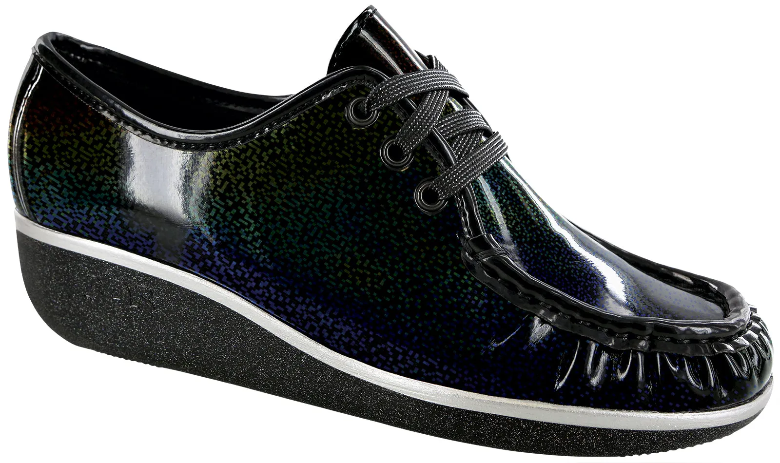 Women's Bounce Lace Up Moc in Carnival Black