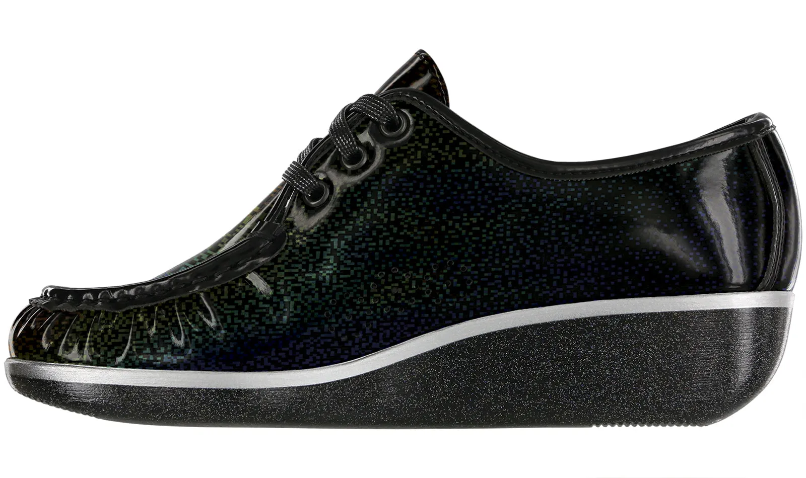 Women's Bounce Lace Up Moc in Carnival Black