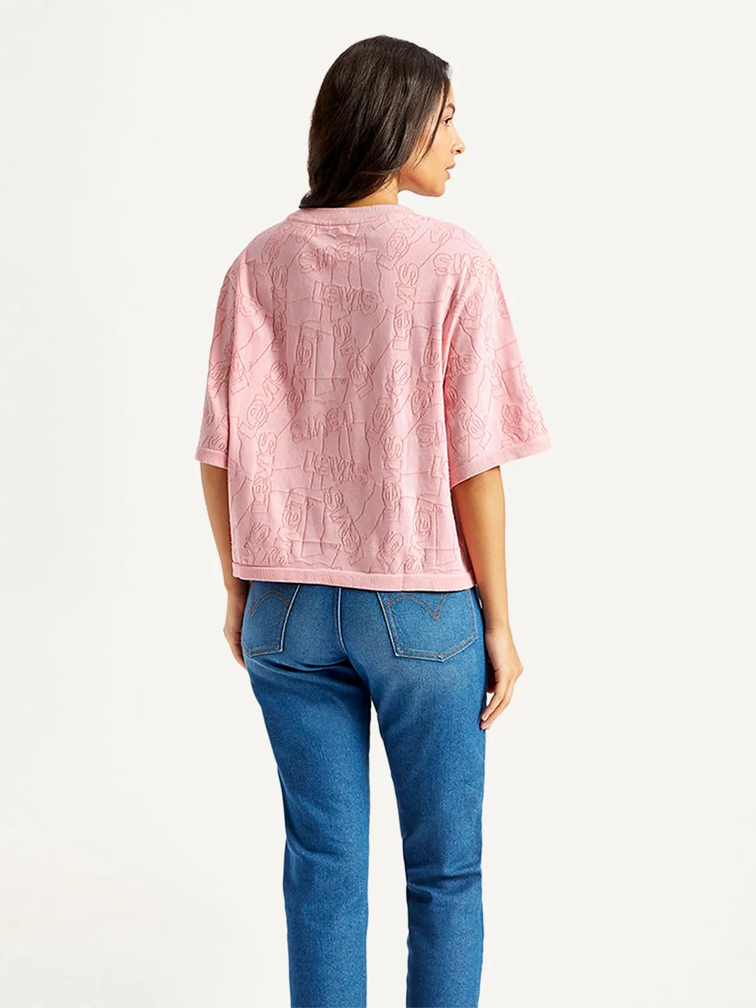 Women's Brand Logo Relaxed Fit T-Shirt
