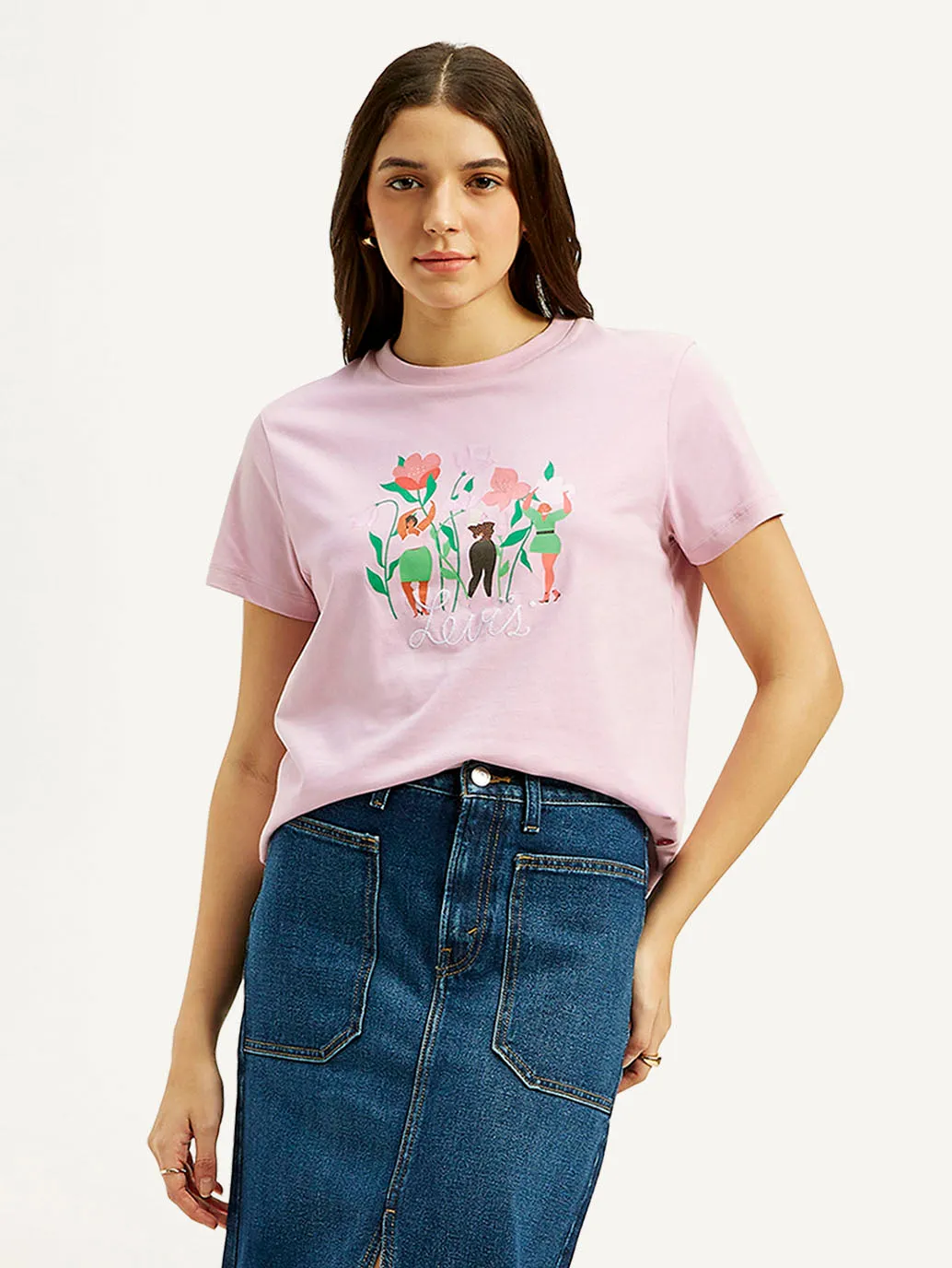 Women's Graphic Print Crew Neck T-shirt