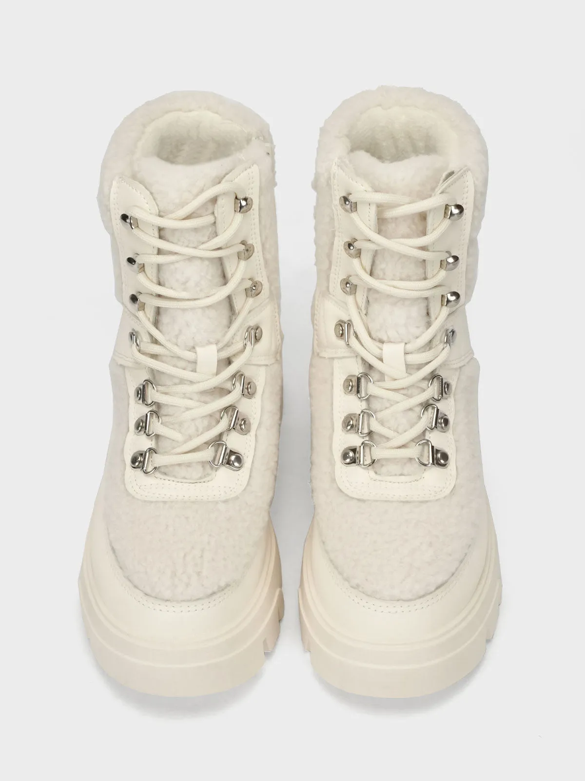 Womens "BAIZEL" Faux Fur Lace Up Boots