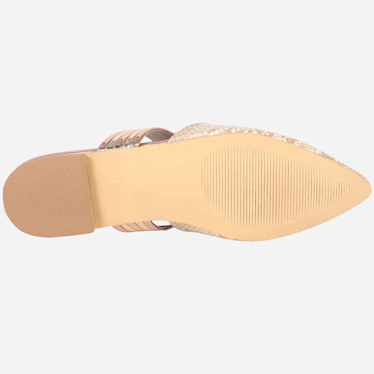 Womens "NISHA" Pointy Slide In Summer Flat Shoes