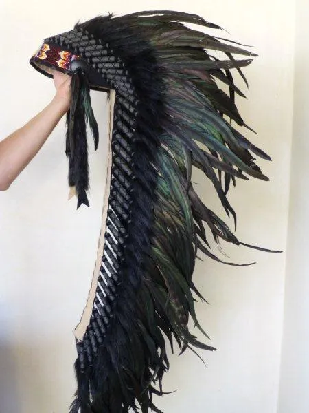 Z17 . Extra Large Natural Feather Headdress.
